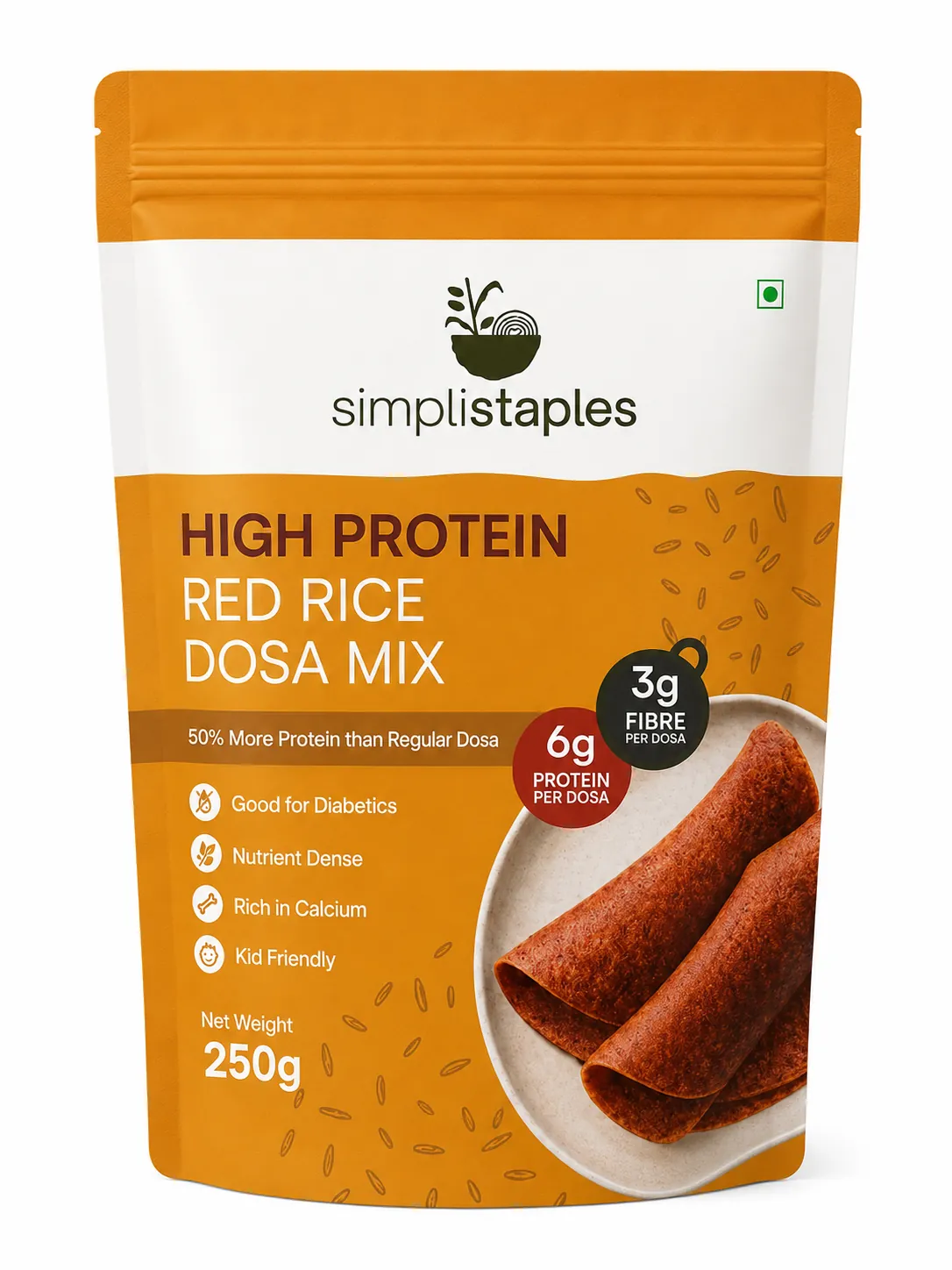 High Protein Red Rice Dosa Mix
